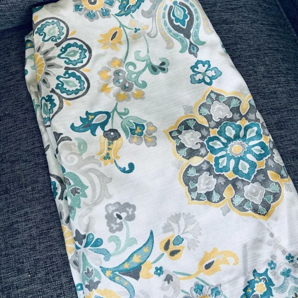 Envogue Fabric Floral Paisley Medallion Shower Curtain